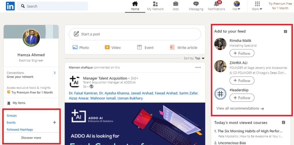 Add Hashtags To Your LinkedIn feed