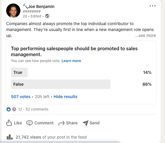 linkedin poll