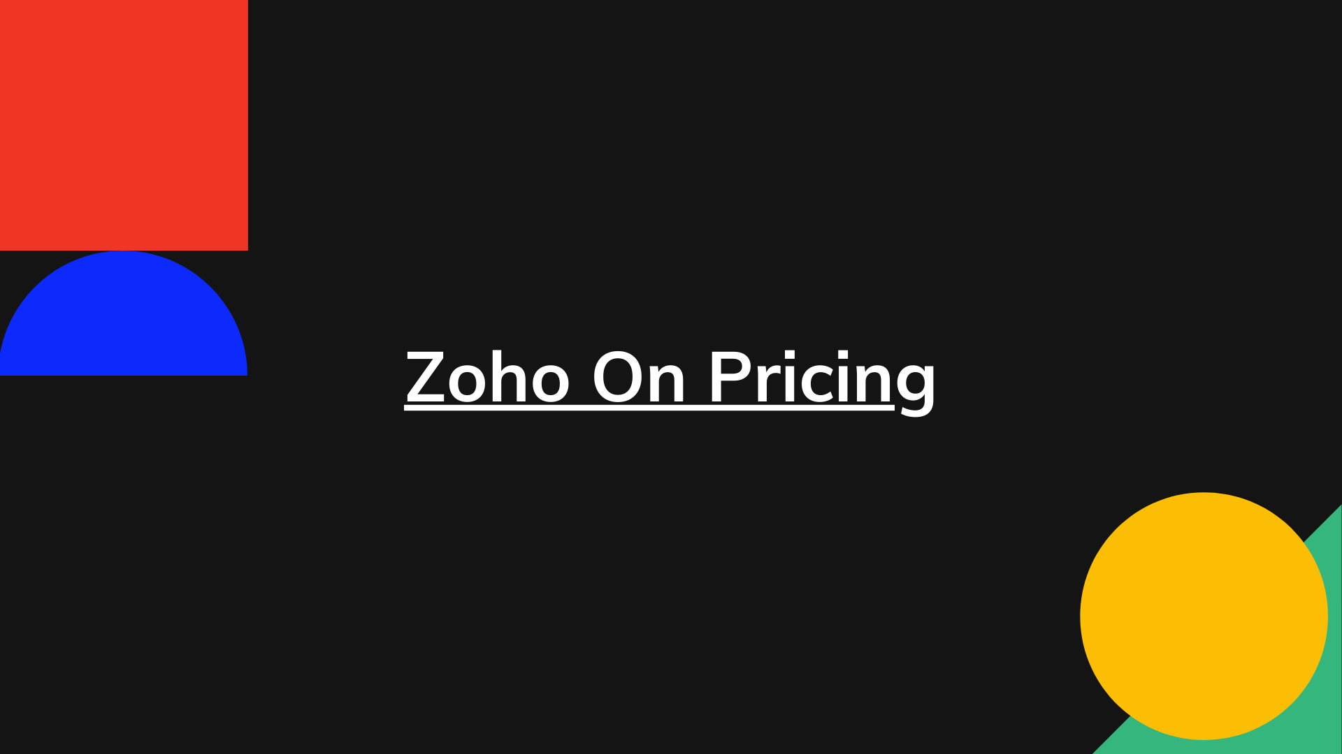 Zoho One Pricing