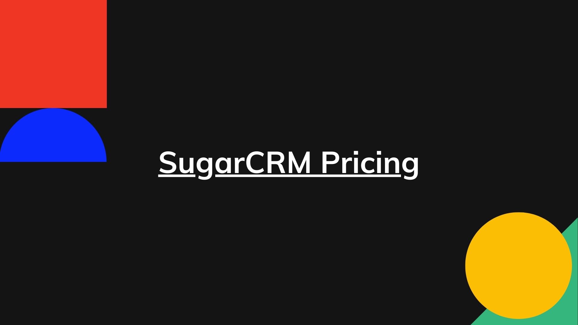 SugarCRM Pricing Actual Prices For All Plans + Enterprise
