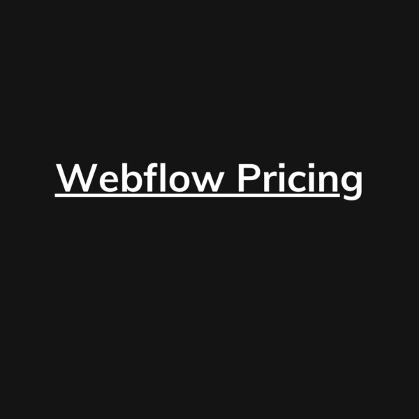 Webflow pricing