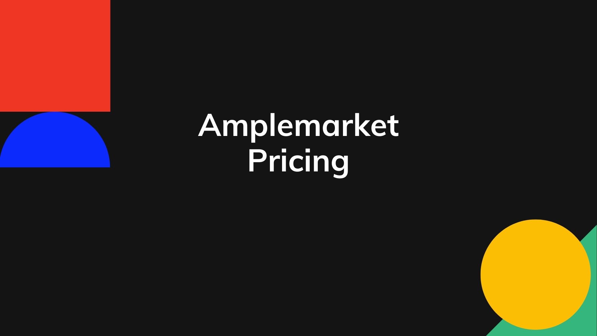 Amplemarket Pricing
