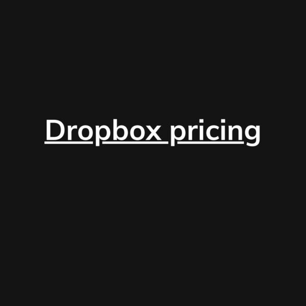 Dropbox pricing