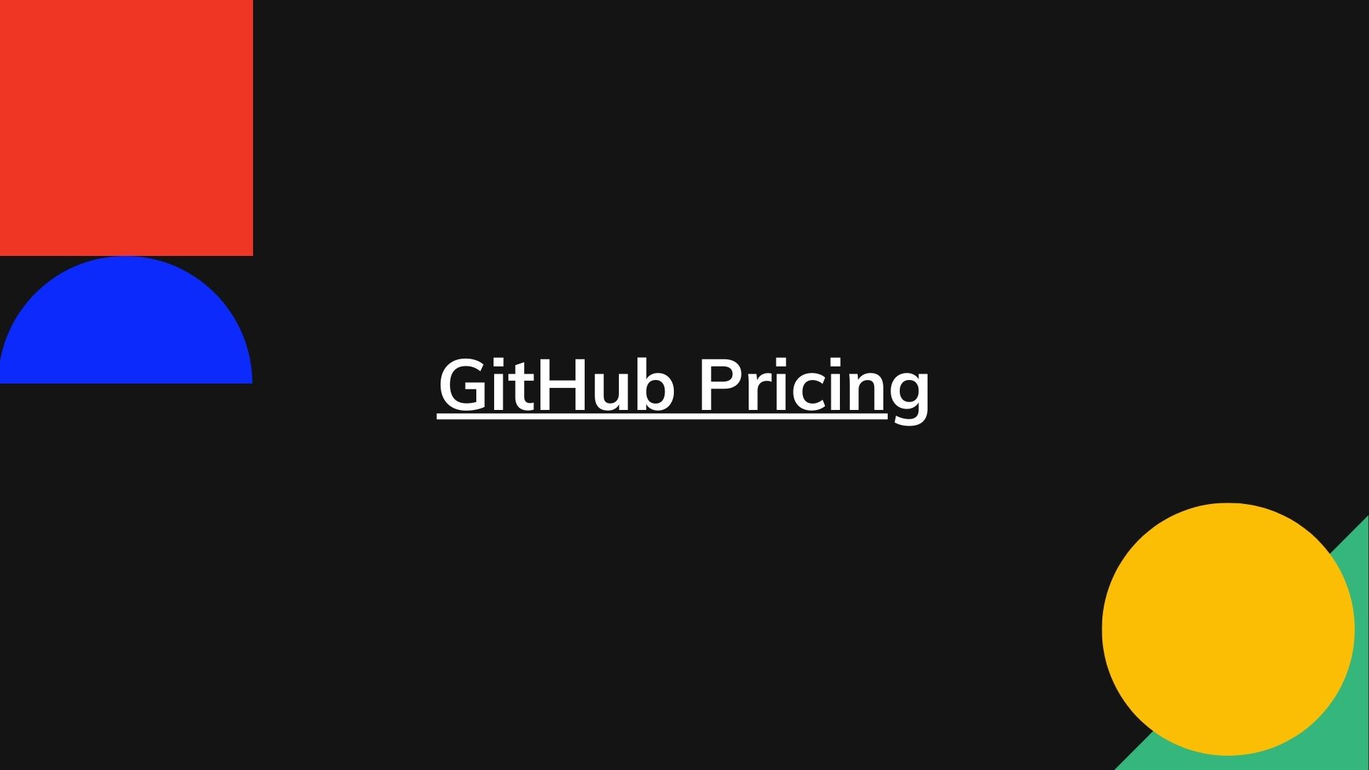 GitHub pricing