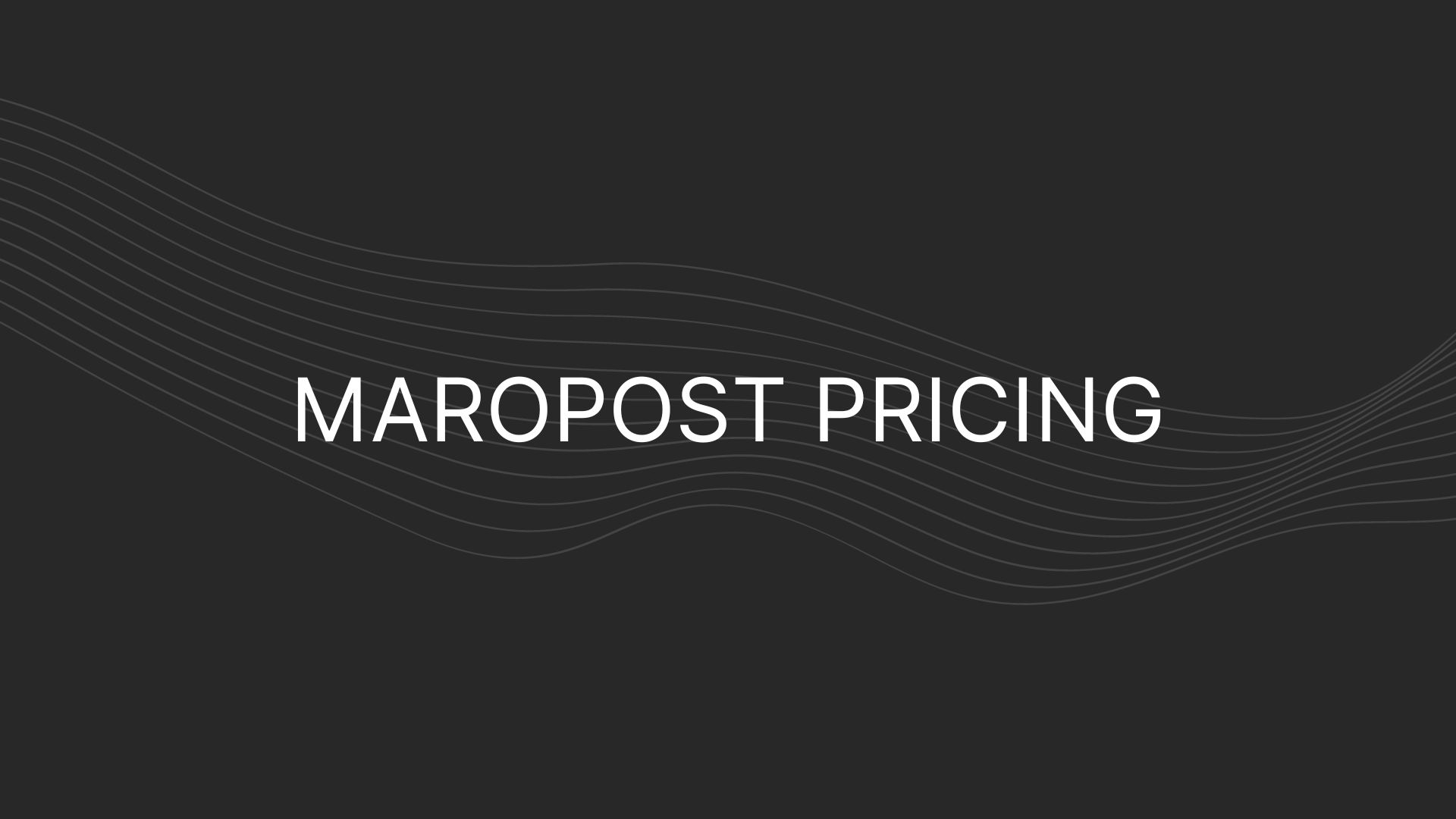Maropost Pricing