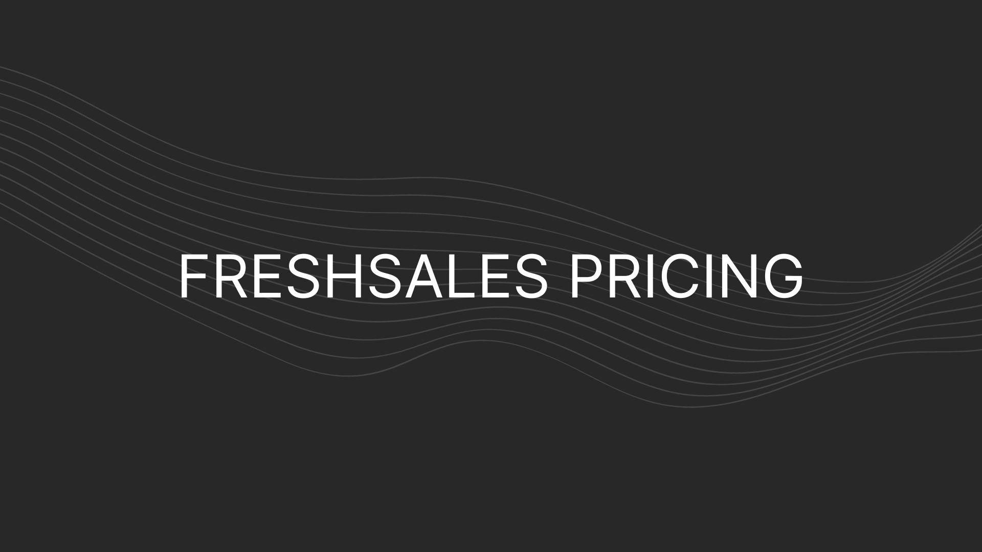 freshsales pricing
