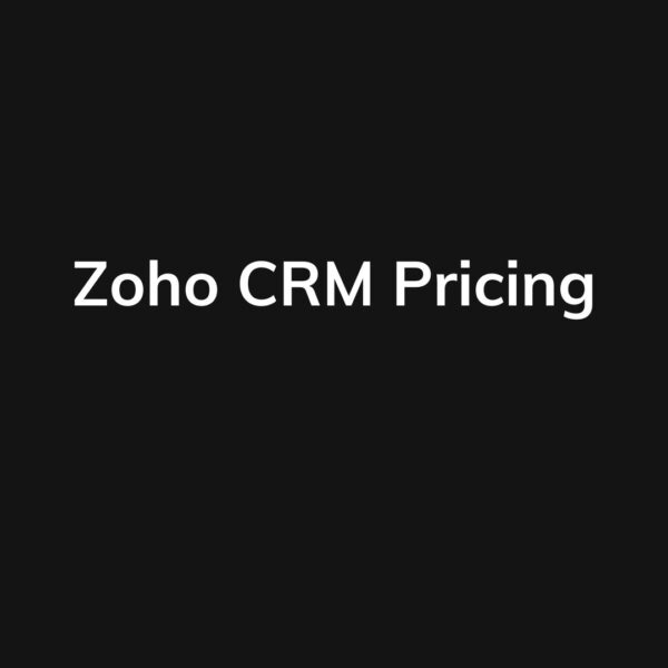 Zoho CRM Pricing