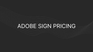adobe sign pricing