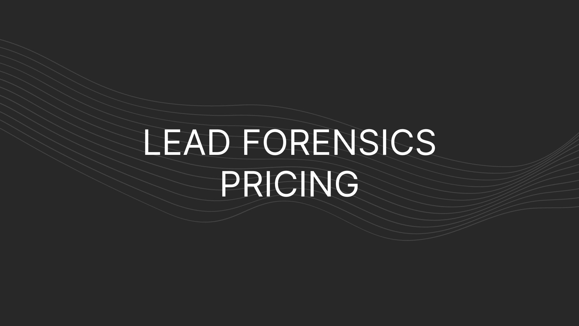 Lead Forensics Pricing