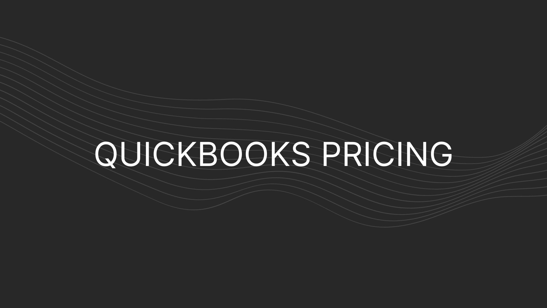 QuickBooks pricing