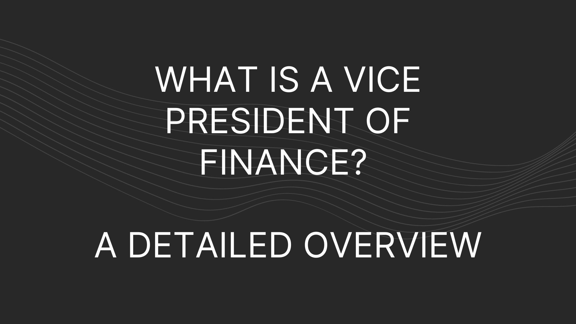 vice president of finance