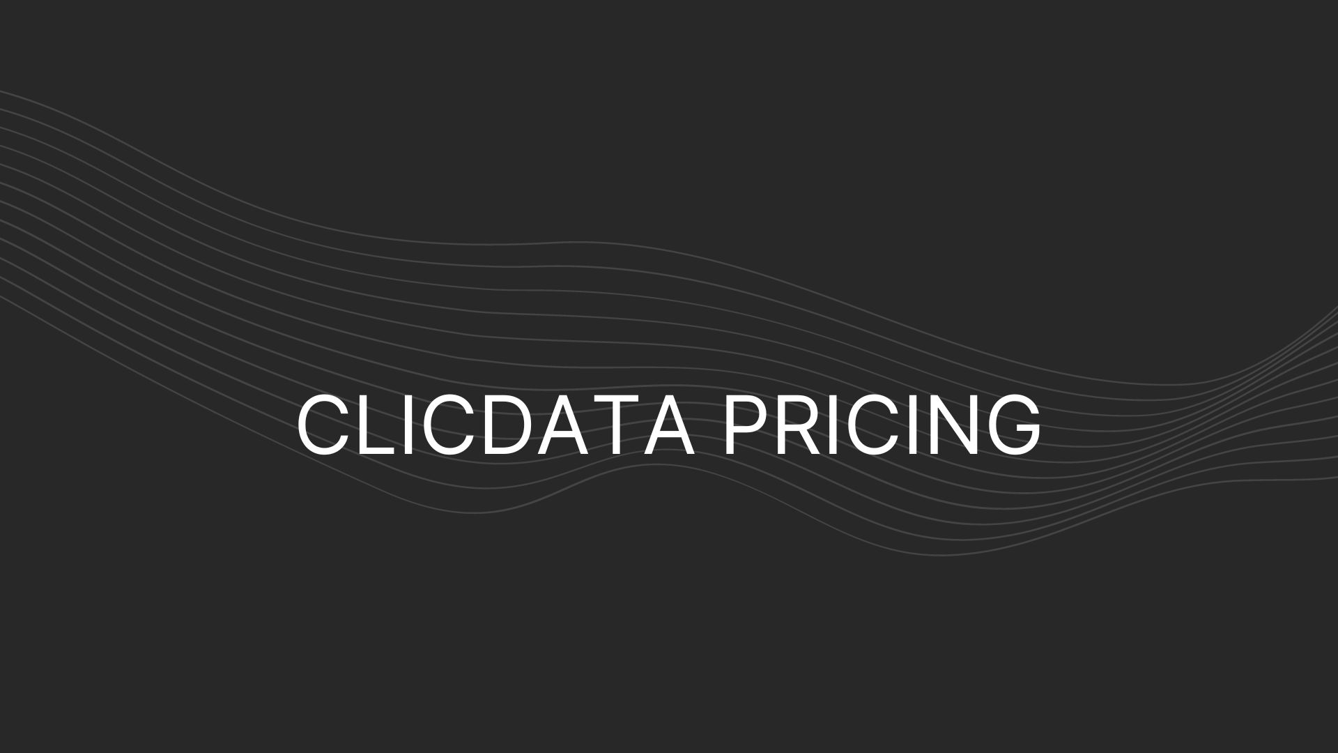 ClicData Pricing
