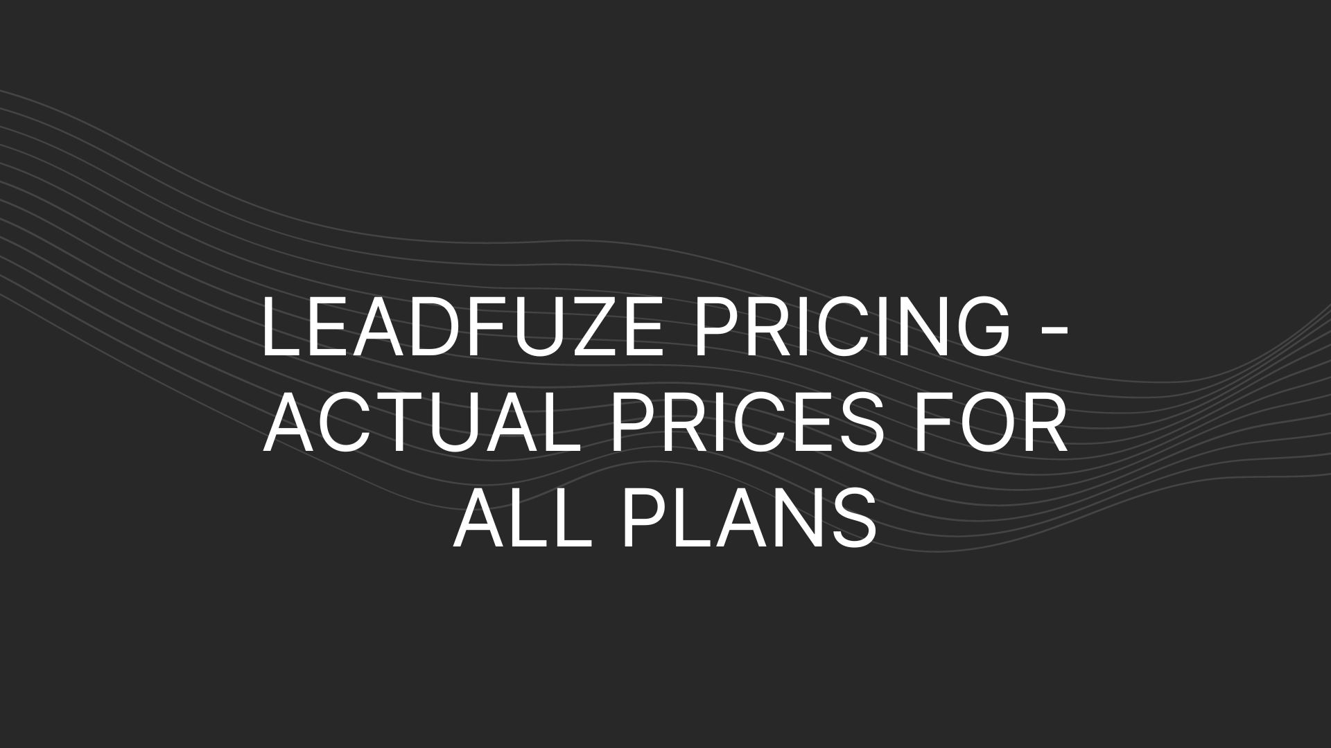 LeadFuze Pricing
