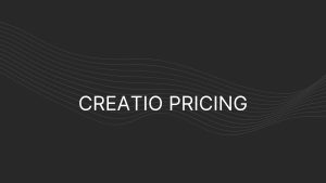 Creatio Pricing