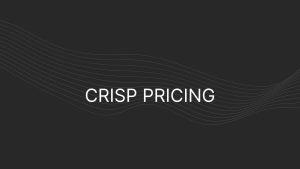Crisp Pricing