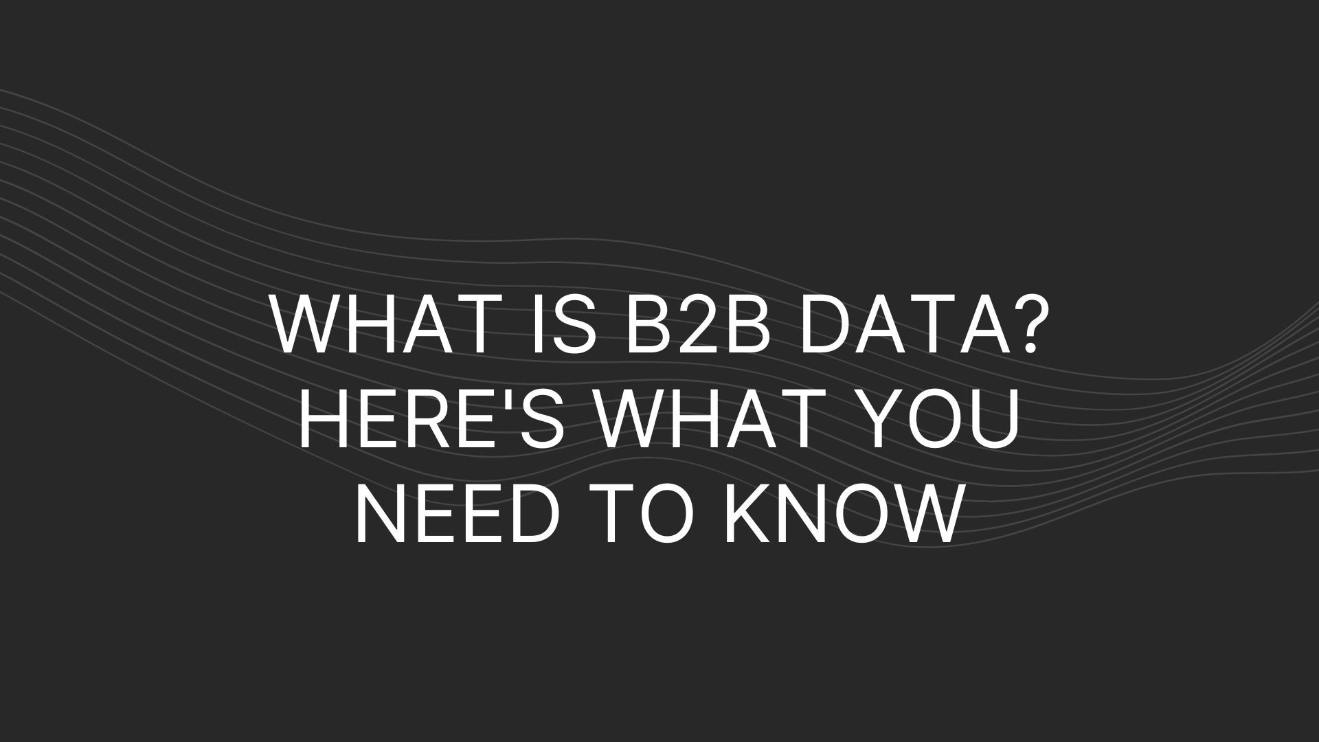 What is b2b data