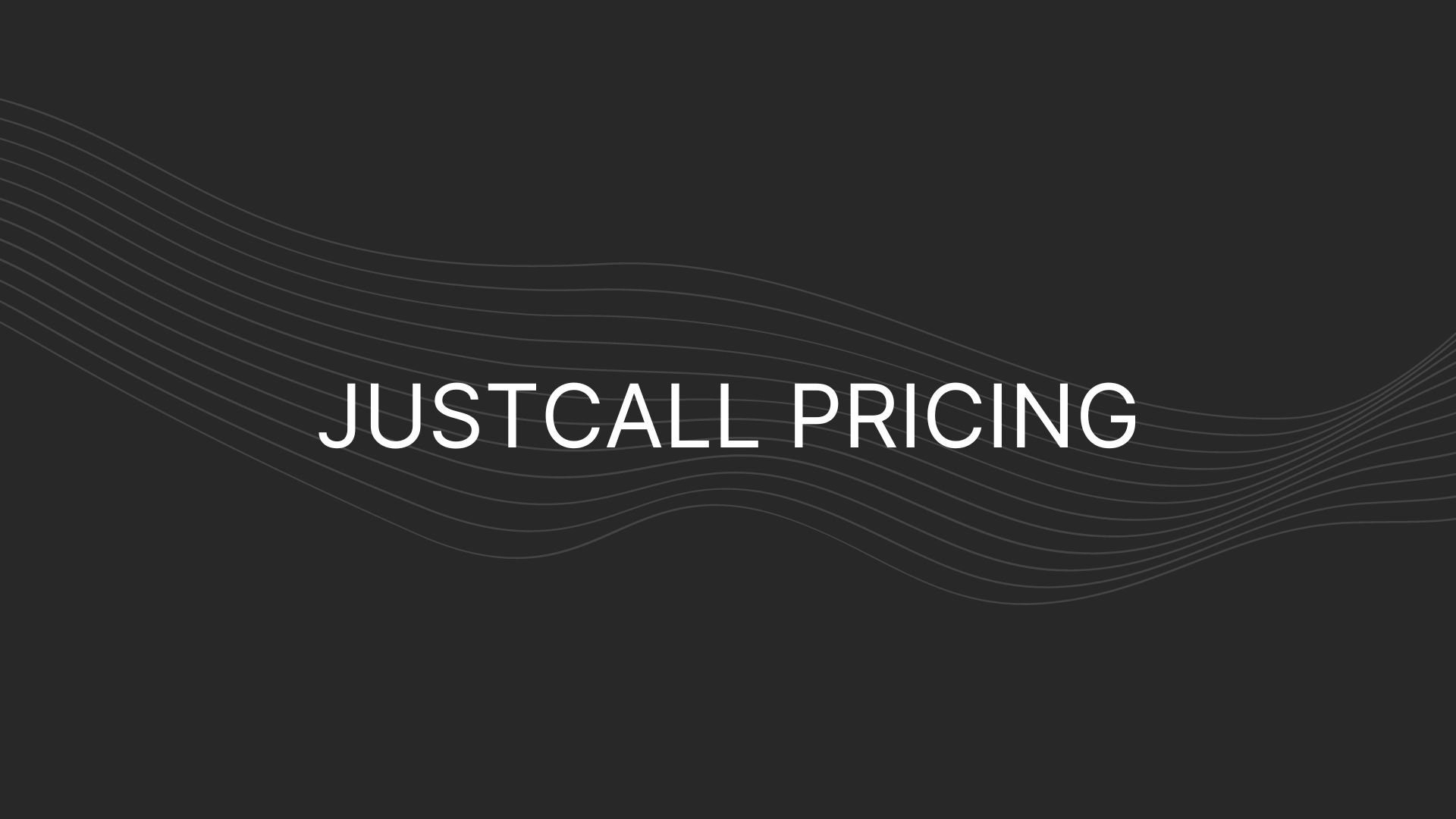 JustCall Pricing