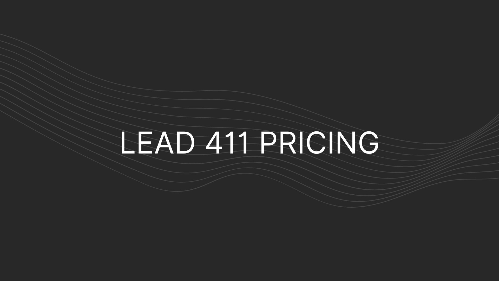 Lead 411 Pricing