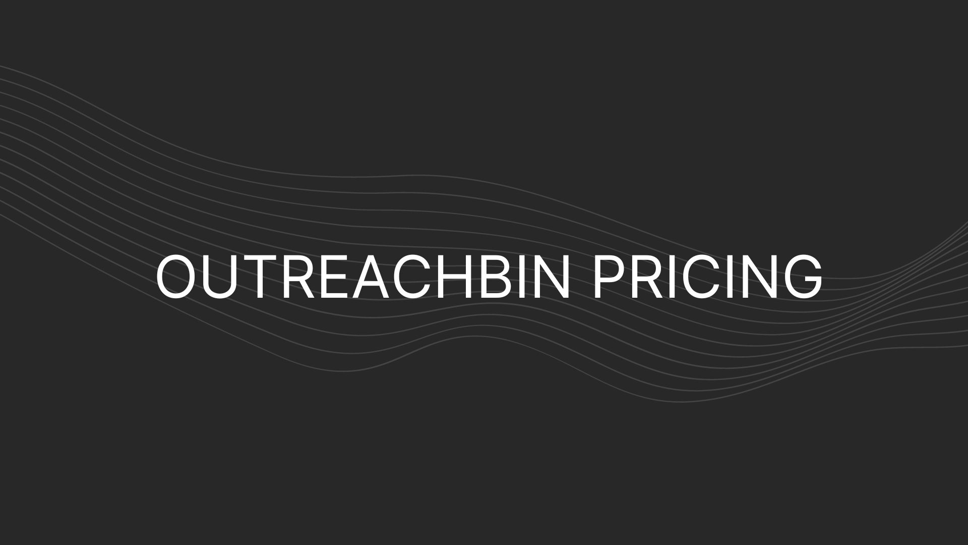outreachbin pricing