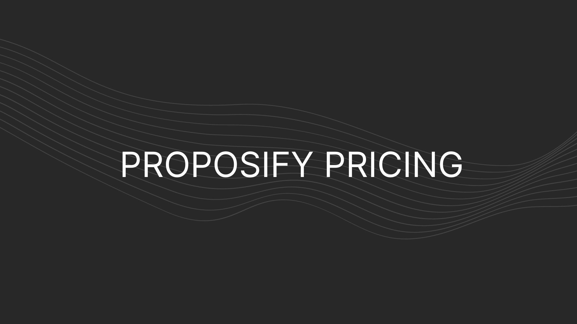 Proposify Pricing