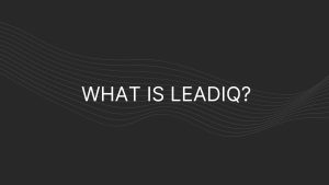 What is leadiq