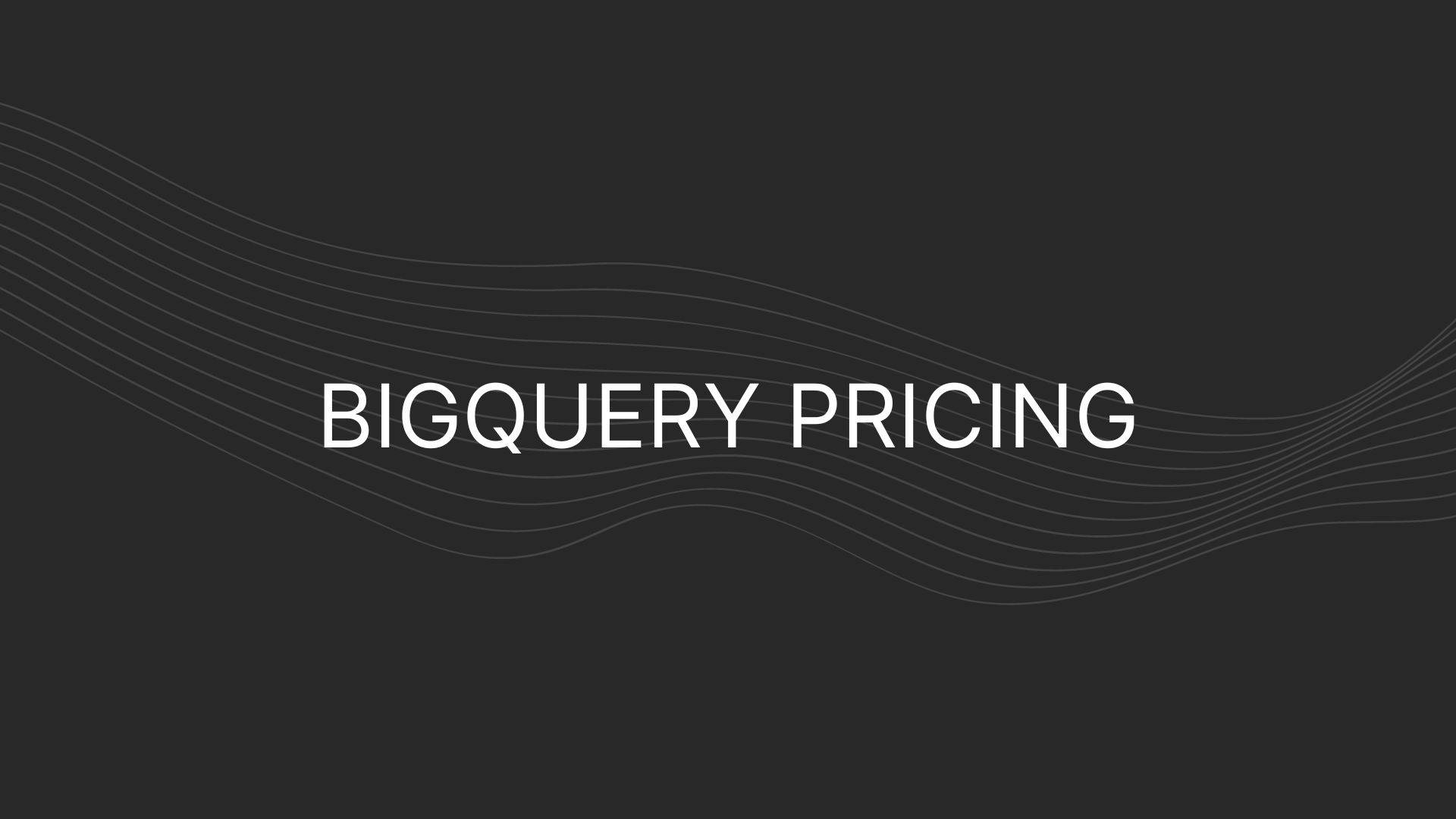 bigquery pricing