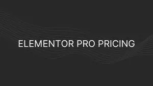 Elementor Pro Pricing