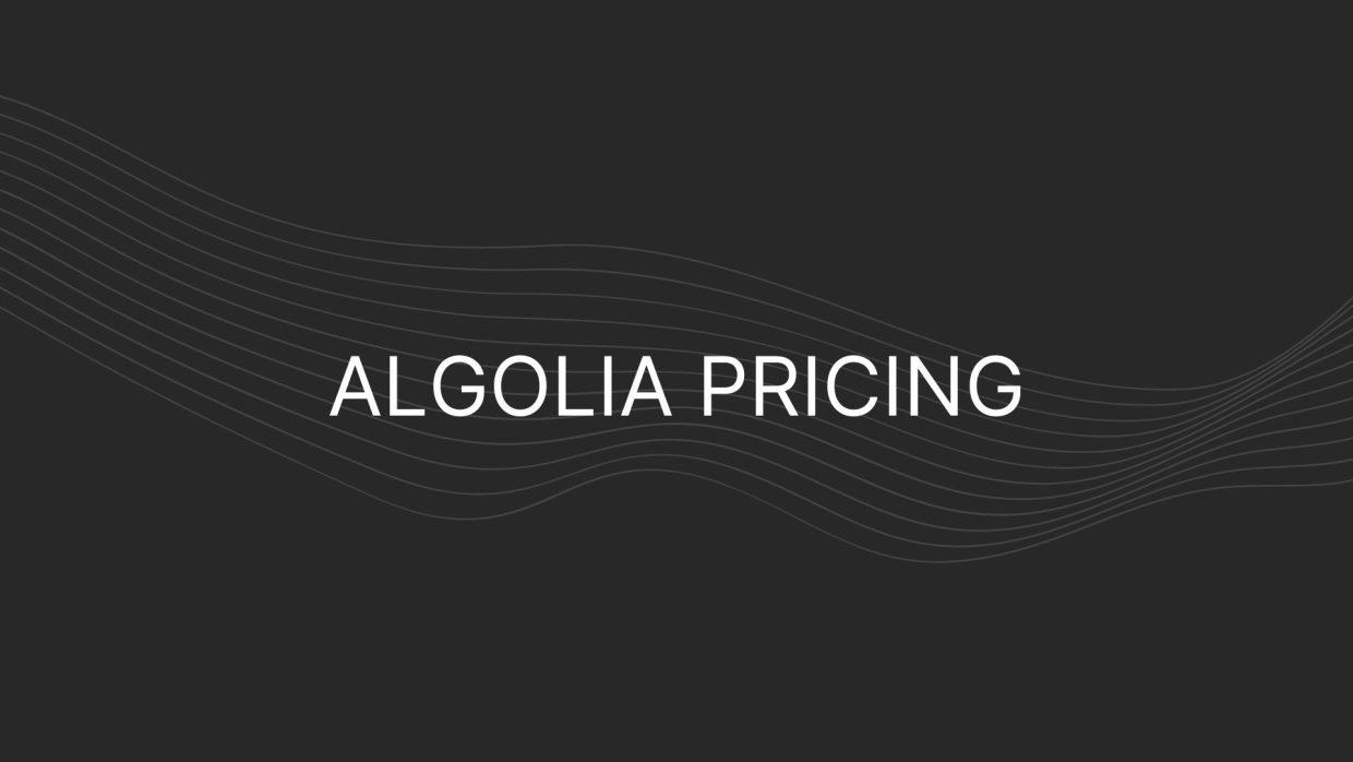 algolia pricing