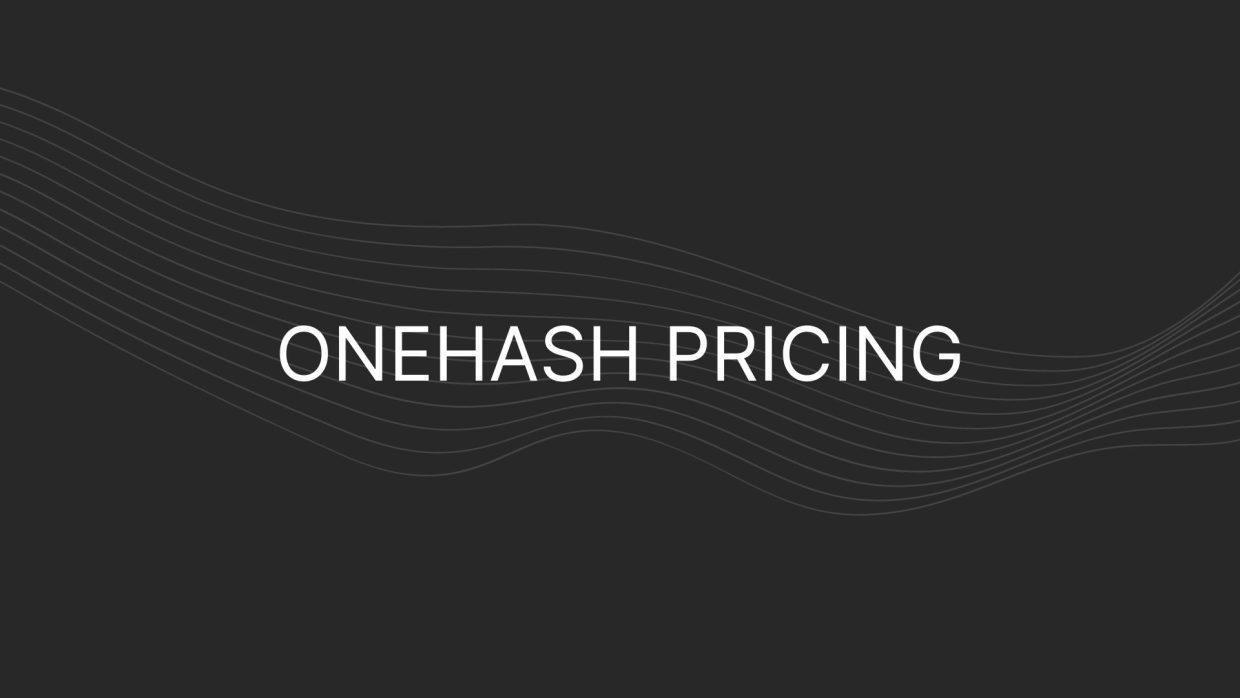 onehash pricing