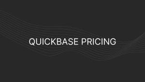 quickbase pricing