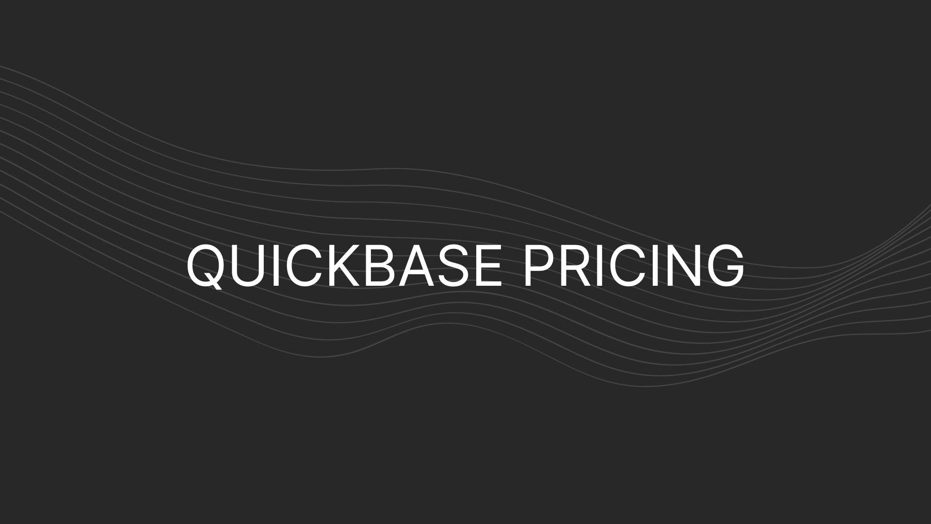 quickbase pricing