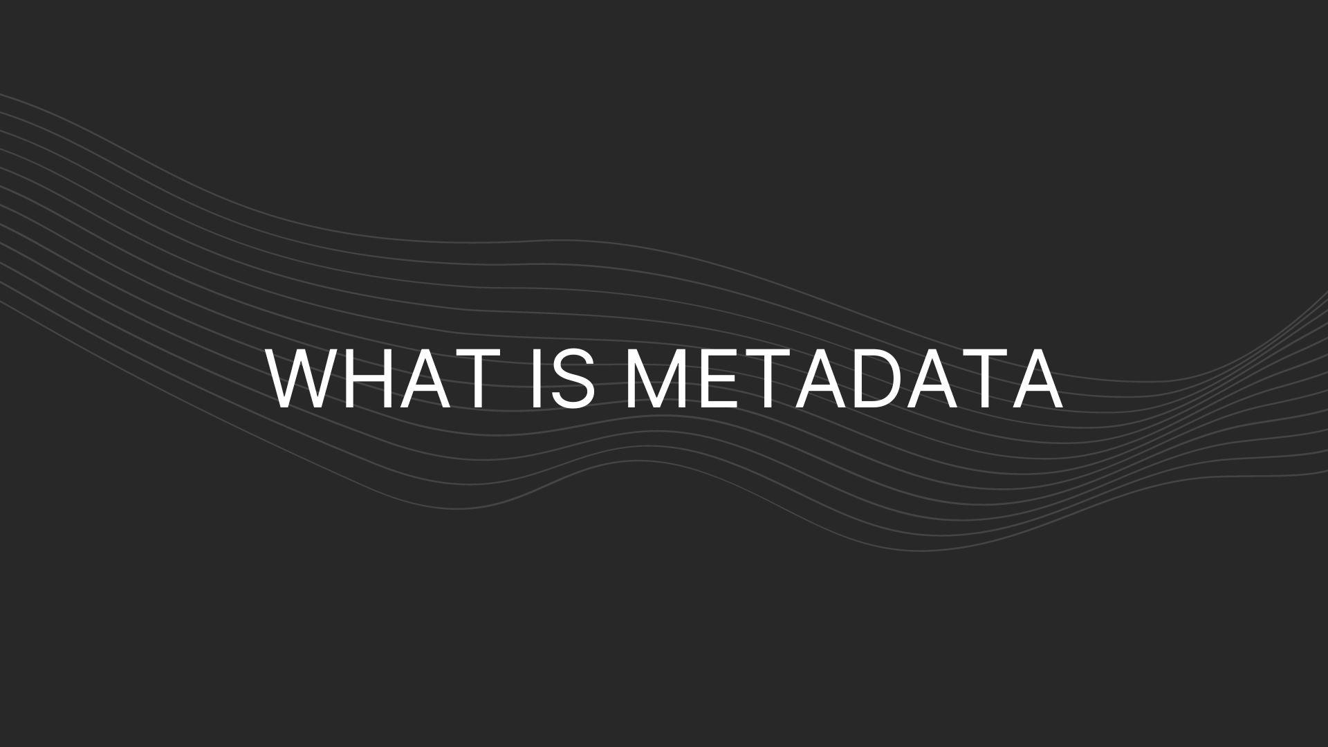 what is metadata