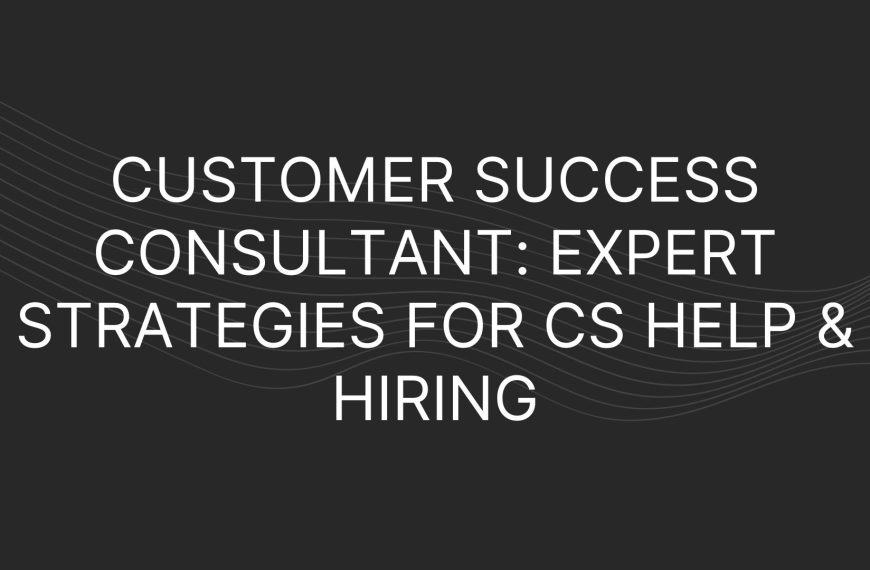 Customer Success Consultant