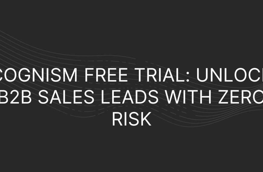 Cognism Free Trial