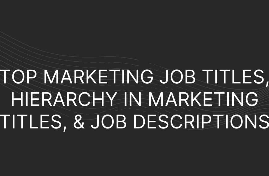 Top Marketing Job Titles