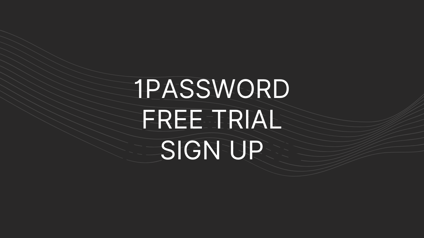 1password free trial sign up