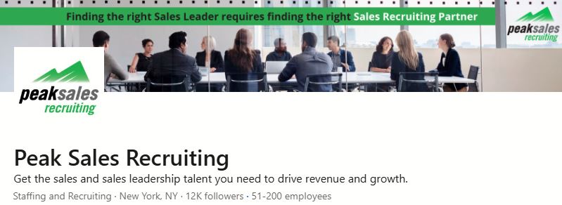 peak sales recruiting b2b sales recruiter