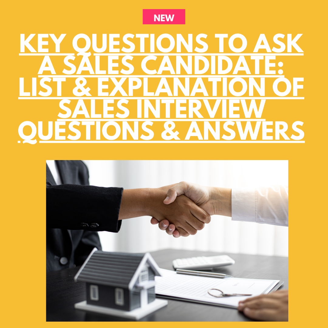 20 Questions To Ask A Sales Candidate List Explanation Of Sales 