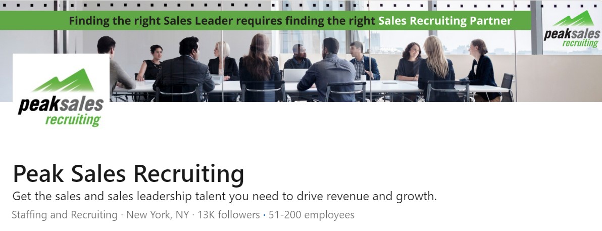 Peak Sales Recruiting Executive Sales Recruiters