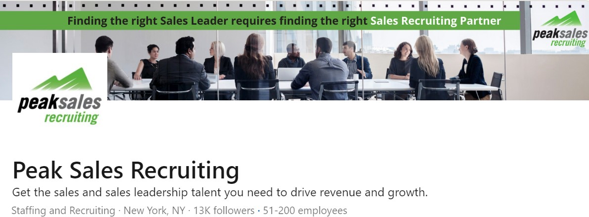 peak sales recruiting b2b sales recruiters to build sales leadership