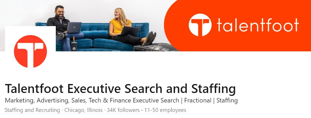 talentfoot executive search and staffing sales manager recruiters